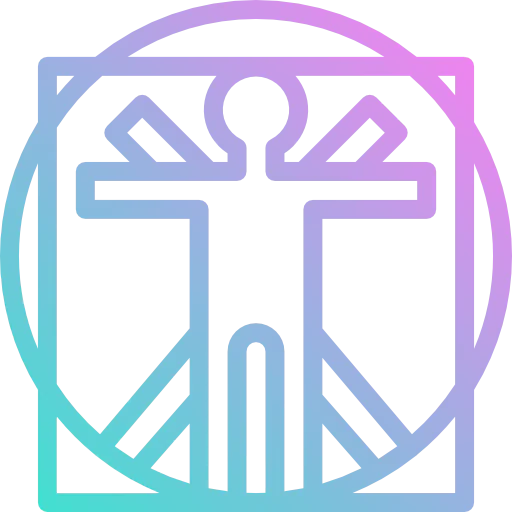 Vitruvian man icon