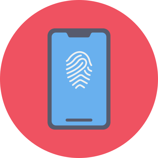 Fingerprint scan icon
