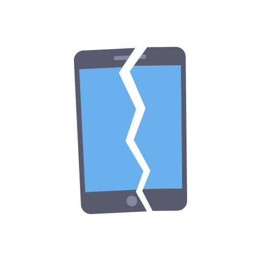 Broken smartphone icon