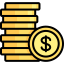 Coin stack icon 64x64