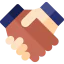 Partnership handshake icon 64x64