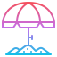 Beach umbrella icon 64x64
