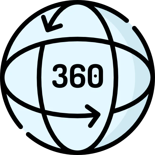 360 degrees icon