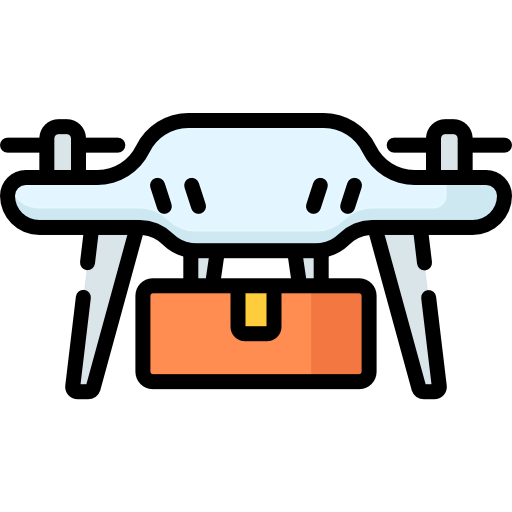 Drone delivery icon