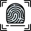 Fingerprint scanning icon 64x64