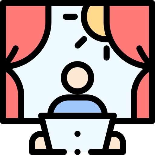 Working at home icon