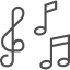 Музыкальные ноты иконка 64x64