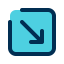 Diagonal arrow 图标 64x64