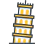 Leaning tower of pisa biểu tượng 64x64