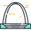 Gateway arch アイコン 64x64