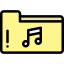 Музыкальная папка иконка 64x64
