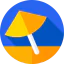 Sun umbrella icon 64x64