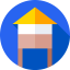 Beach hut icon 64x64
