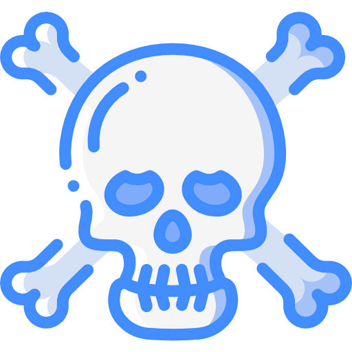 Skull and bones icon