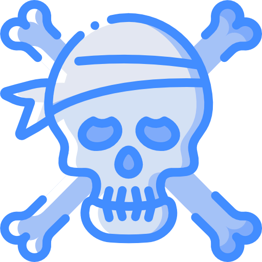 Skull and bones icon