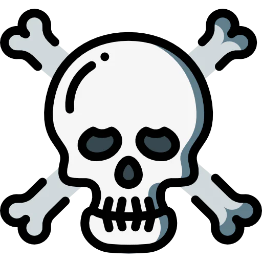 Skull and bones icon