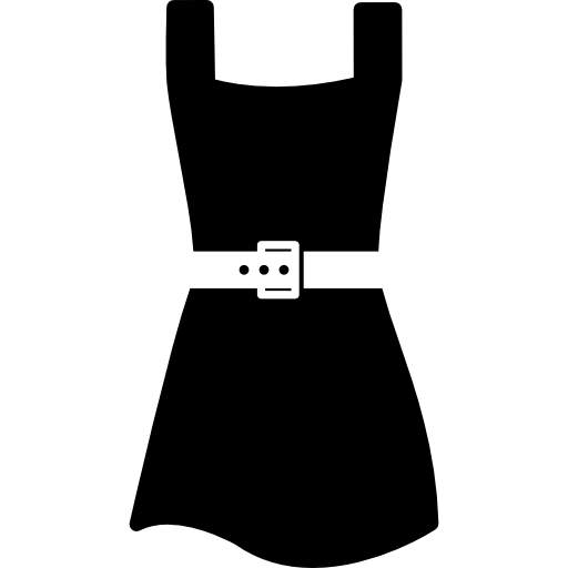 Black female dress icon