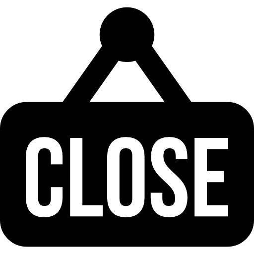 Close sign for door icon