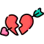Broken hearts icon 64x64