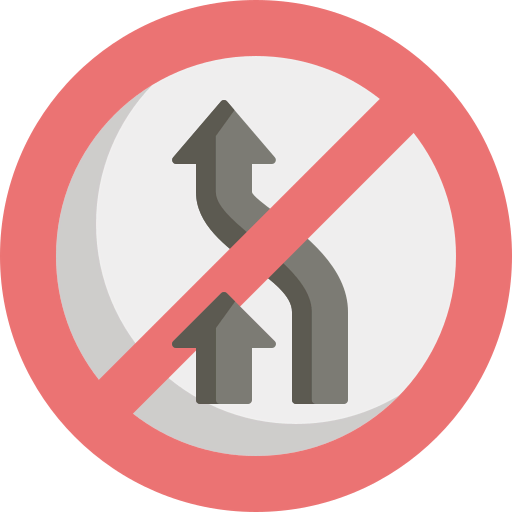 No overtaking icon