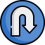U turn icon 64x64