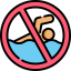 No swimming ícone 64x64
