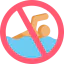 No swimming ícone 64x64