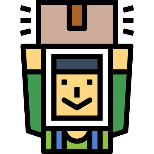 Delivery man icon