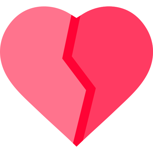 Broken heart icon