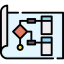 Flow chart icon 64x64