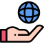 Globe grid icon 64x64