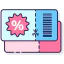 Discount voucher icon 64x64