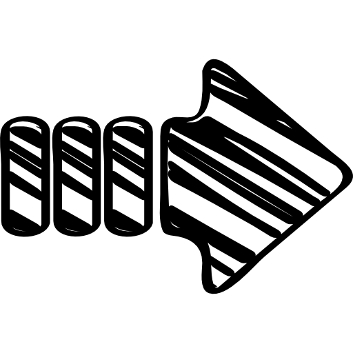 Sketched right arrow icon