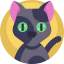 Black cat icon 64x64