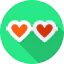 Heart glasses icon 64x64