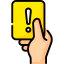Желтая карточка иконка 64x64