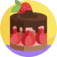 Strawberry cake icon 64x64