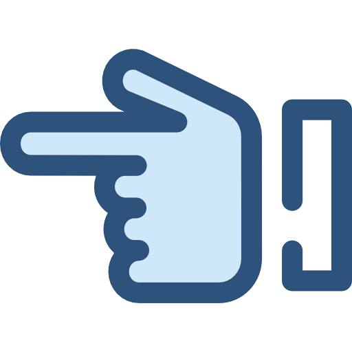 Pointing left icon