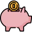 Saving money icon 64x64