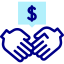 Shaking hands icon 64x64