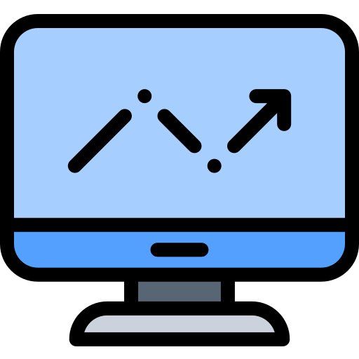 Line graph icon