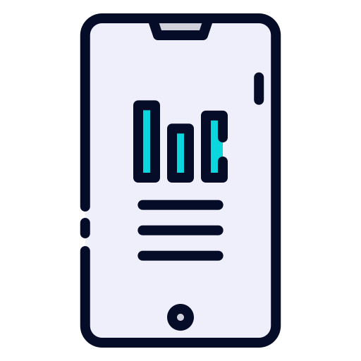 Mobile analytics icon