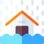 Flooded house icon 64x64