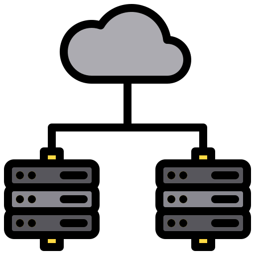 Cloud hosting icon