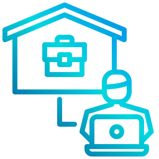 Working at home icon