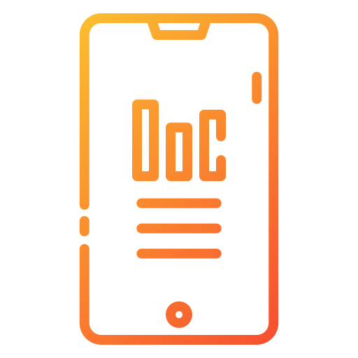 Mobile analytics icon