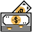 Money stack icon 64x64