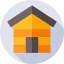 Wooden house icon 64x64