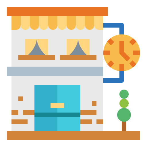 Clock shop icon