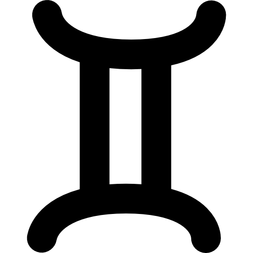 Gemini zodiac sign symbol icon